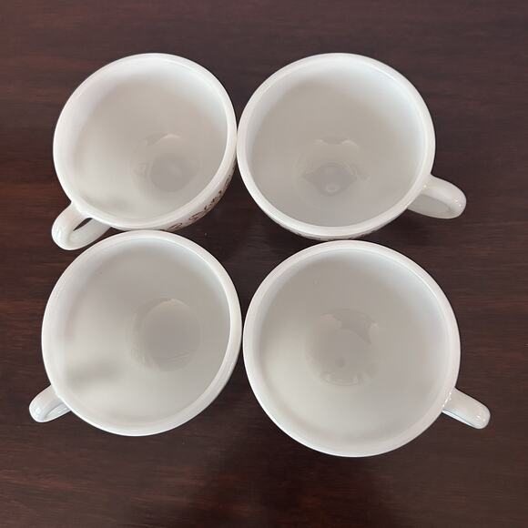 Set 4 Pyrex Copper Filigree by Corning Butterfly Tableware 70's Cups - Picture 3 of 5